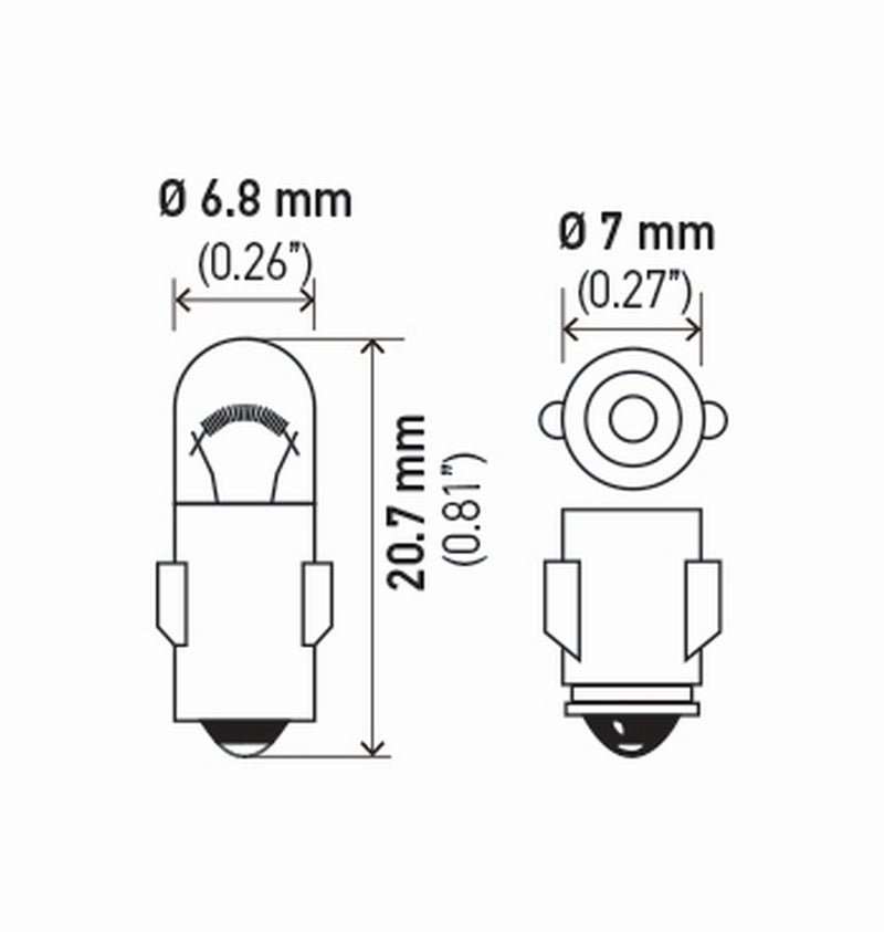 Hella 3898TB Bulb 3898 12V 2W Ba7S T2 (2), Multi - Image 2